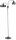 Grand lampadaire Noir M&eacute;tal Ambiente Lire 169 cm