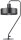 Grande lampe de table Noir H:55 cm M&eacute;tal Lire Travailler