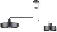 Plafonnier en métal noir 2 flammes L:115 cm E27 grand