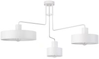 Plafonnier blanc métal E27 L:93 cm 3 flammes