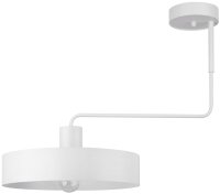 Plafonnier allongé métal blanc 64 cm grand E27