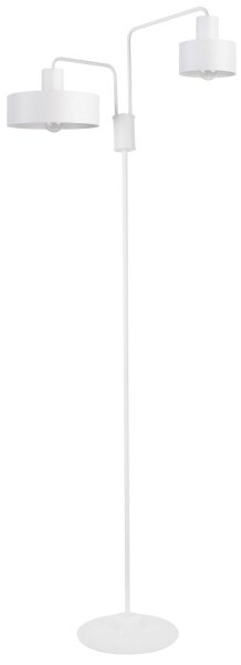 Lampadaire rétro Métal Blanc Lire 2 flammes hauteur 169 cm