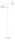 Lampadaire rétro Métal Blanc Lire 2 flammes hauteur 169 cm