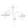 Lampadaire rétro Métal Blanc Lire 2 flammes hauteur 169 cm