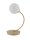 Lampe de chevet dor&eacute;e m&eacute;tal verre anti-&eacute;blouissement 34 cm G9