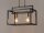 Suspension en métal or noir L:45 cm E27 2 flammes