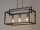 Suspension noir or E27 3 flammes 58 cm de long