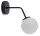 Applique verre blanc noir m&eacute;tal P:26 cm faible &eacute;blouissement