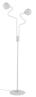 Lampadaire design blanc métal verre 162 cm G9 2...