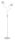 Lampadaire design blanc m&eacute;tal verre 162 cm G9 2 flammes