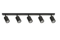 Spot de plafond noir m&eacute;tal GU10 L:80 cm...
