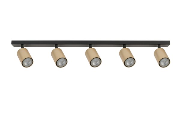 Spot de plafond réglable or noir cylindre GU10