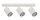 Spot de plafond blanc r&eacute;glable m&eacute;tal GU10 &eacute;l&eacute;gant