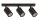 Spot de plafond noir m&eacute;tal GU10 38 cm petit flexible