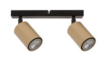 Spot de plafond or noir m&eacute;tal GU10 mobile