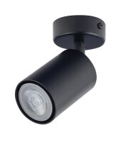 Petit spot de plafond M&eacute;tal noir L:6 cm flexible