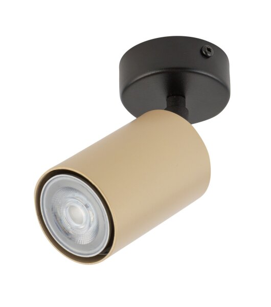 Spot de plafond métallique noir or GU10 orientable