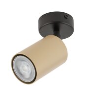 Spot de plafond m&eacute;tallique noir or GU10 orientable