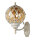 Lampe dextérieur XL Blanc Or IP44 Boule dabat-jour vintage