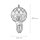 Lampe dextérieur XL Blanc Or IP44 Boule dabat-jour vintage