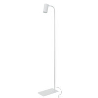 Petit lampadaire 120 cm abat-jour réglable blanc GU10