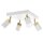 Spot de plafond m&eacute;tal 4 flammes blanc or GU10 orientable