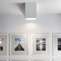 Spot de plafond GU10 blanc métal carré...