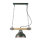 Lampe à suspendre bois métal E27 en cuivre antique HAKON