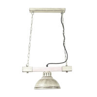 Lampe &agrave; suspendre Shabby Blanc M&eacute;tal Bois...