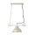 Lampe à suspendre Shabby Blanc Métal Bois décoratif E27 HAKON