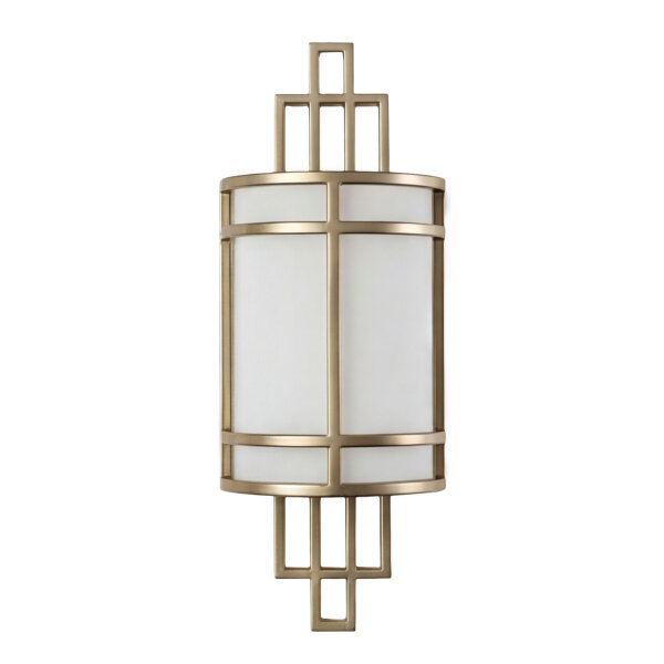 Applique verre métal H : 39 cm Crème laiton SHOJI