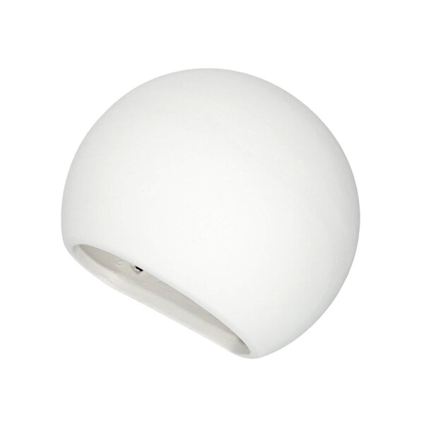 Applique blanche plâtre céramique à peindre E27 sphère