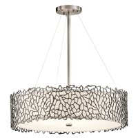 Plafonnier RINA étain lin Ø56cm Lampe design