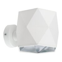 Applique Moderne Blanc Argenté Tissu Métal...