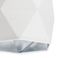 Applique Moderne Blanc Argenté Tissu Métal...