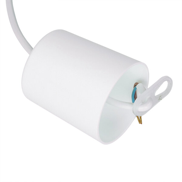 Lampe à suspendre Enfants Métal Tissu E27 Blanc Bleu