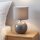 Lampe de chevet verre tissu gris graphite E27 36 cm