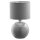 Lampe de chevet verre tissu gris graphite E27 36 cm