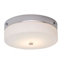 Plafonnier LED salle de bain chrome IP44 Ø30cm...