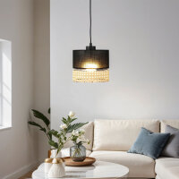 Lampe à suspendre Moderne Noir Marron E27...