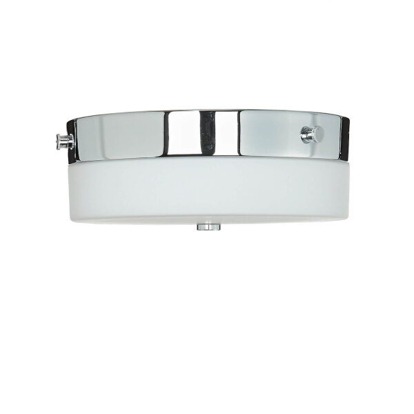 Plafonnier LED JANJA en chrome IP44 Ø25cm Lampe
