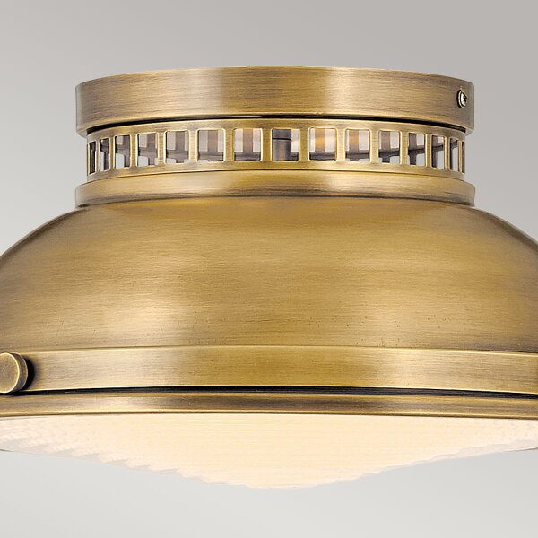 Lampe de plafond laiton antique 2x E27 Ø 32 cm design industriel