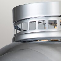 Plafonnier Industrial E27 Ø 32 cm rond chrome...