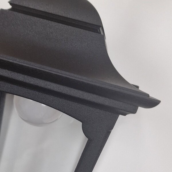 Lampe dextérieur Noir IP44 E27 Verre Aluminium Rustique