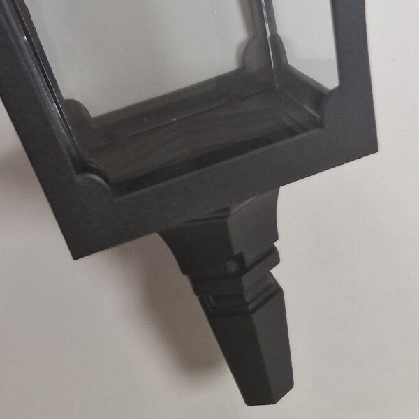 Lampe dextérieur Noir IP44 E27 Verre Aluminium Rustique