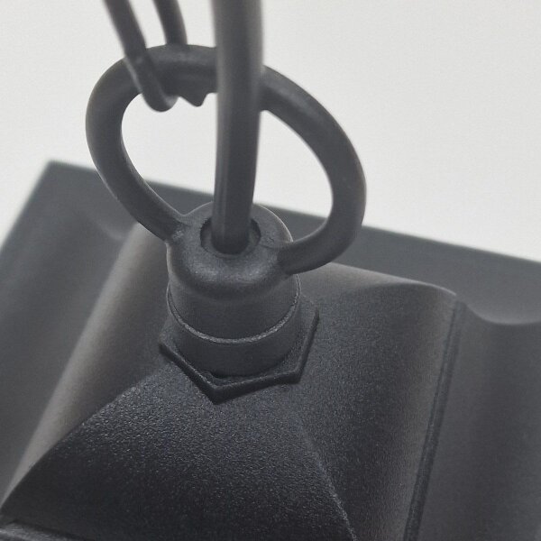 Lampe dextérieur Noir IP44 E27 Verre Aluminium Rustique