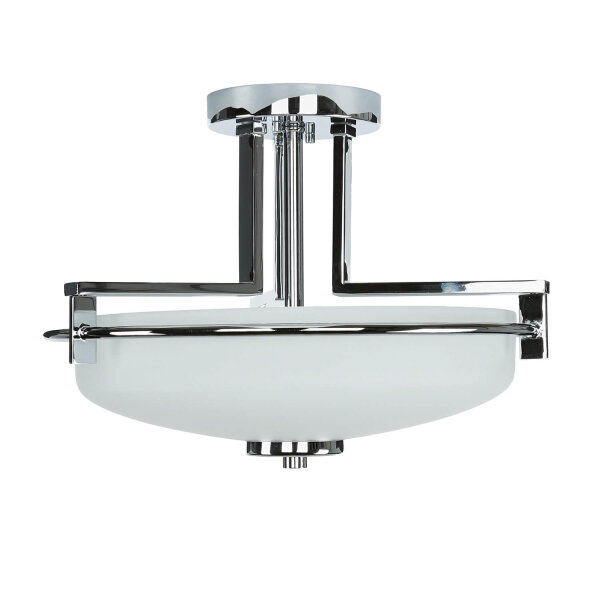 Plafonnier LED salle de bain verre satiné faible éblouissement IP44