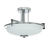 Plafonnier LED salle de bain verre satiné faible...