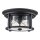 Plafonnier extérieur rond Ø 33 cm Noir Transparent IP44