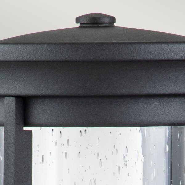 Lampe dextérieur murale IP44 E27 noir métal verre de pluie MERYL